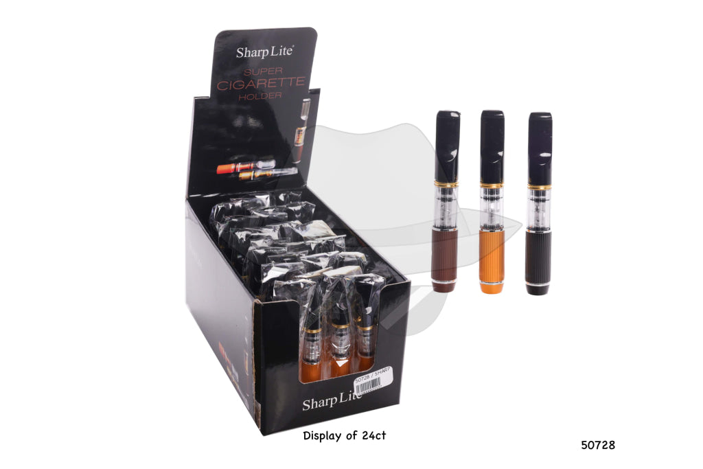 50728 24pcs Sharp Lite Super Cigarette Holder w/spring 24pcs