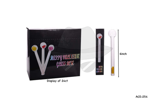55619 6" Glass Valentine-24ct