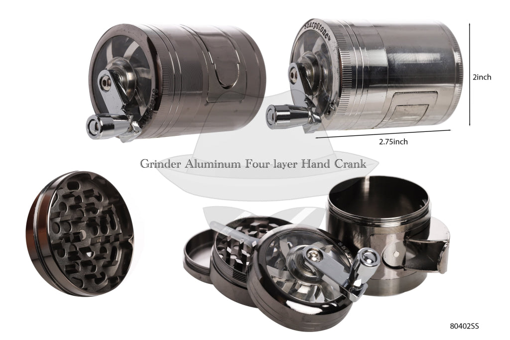 80402SS gRINDER aLUMINIUM 4 Layer Hand Crank