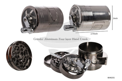 80402SS gRINDER aLUMINIUM 4 Layer Hand Crank
