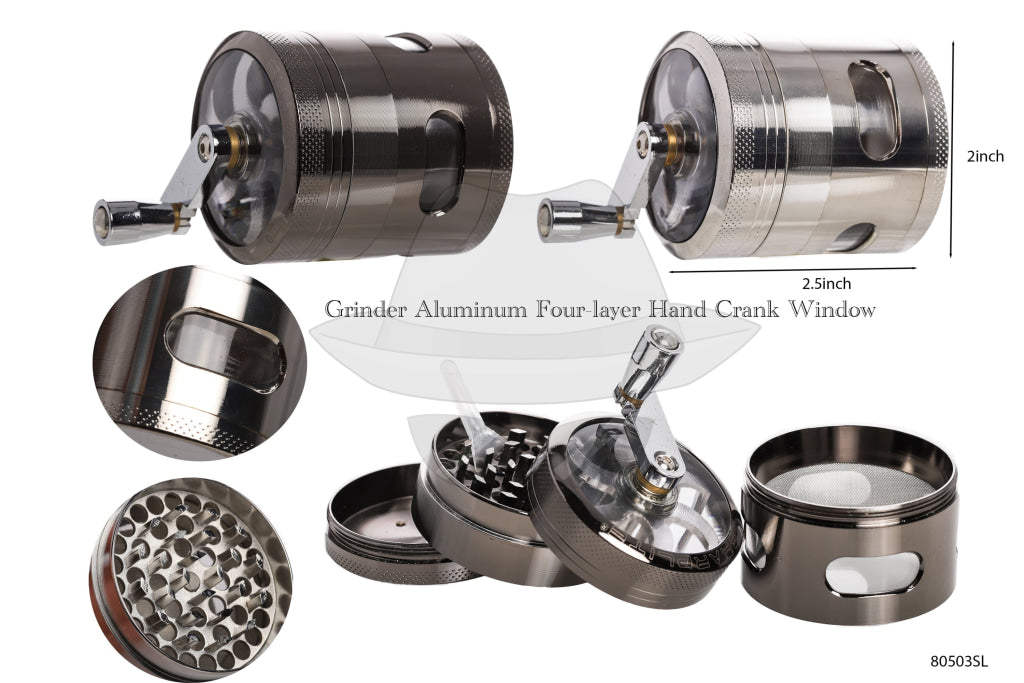 80503SL Sharp Lite 2.2" 4 parts aluminum grinder w/handle