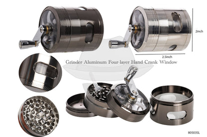 80503SL Sharp Lite 2.2" 4 parts aluminum grinder w/handle