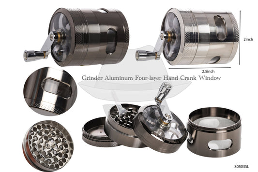 80503SL Sharp Lite 2.2" 4 parts aluminum grinder w/handle