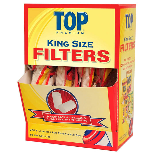 TOP KING SIZE FILTERS 200CT BAG DISPLAY