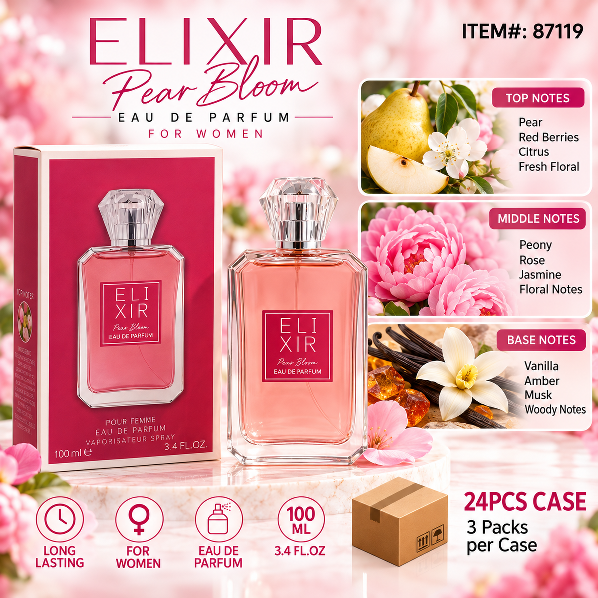 #87119 ELI XIR Perfume for LADIES - 3CT