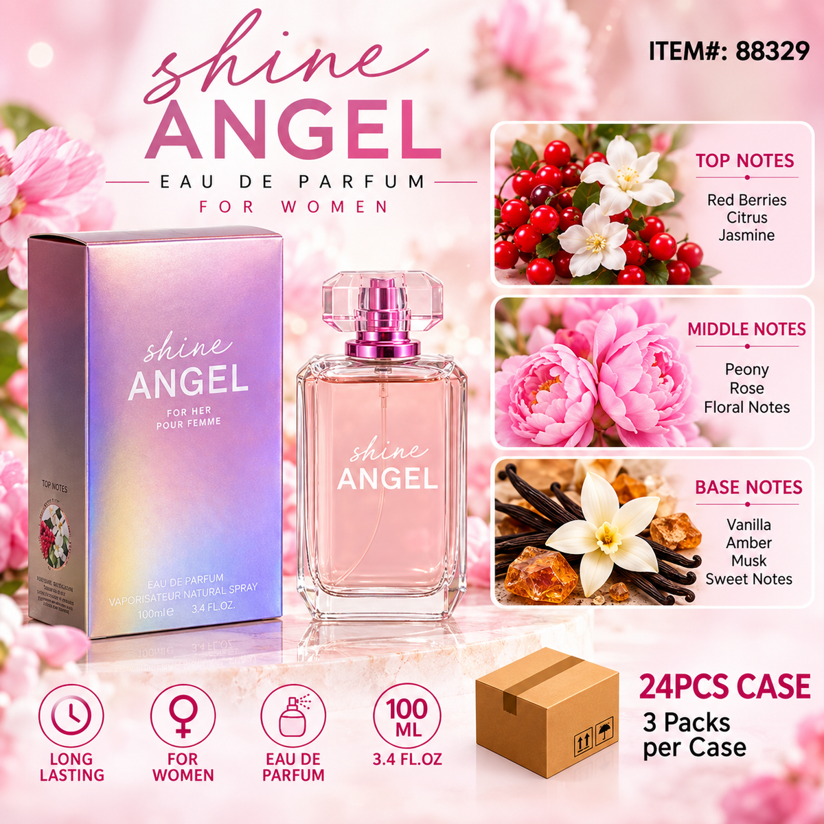 #88329 SHINE ANGEL Perfume for LADIES - 3CT