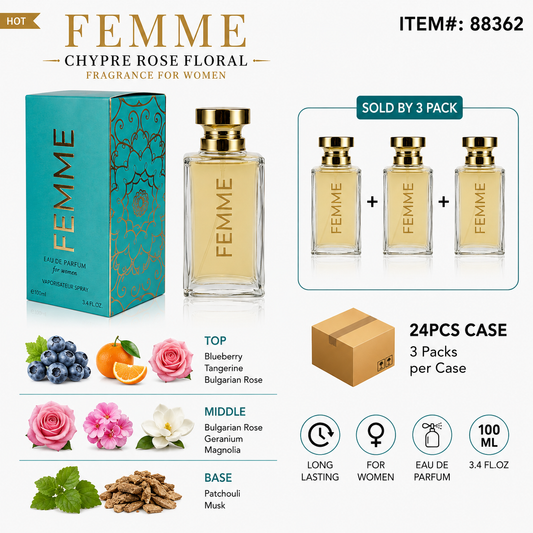Ladies EDP 100ml/3.4fl.oz FEMME - 3CT