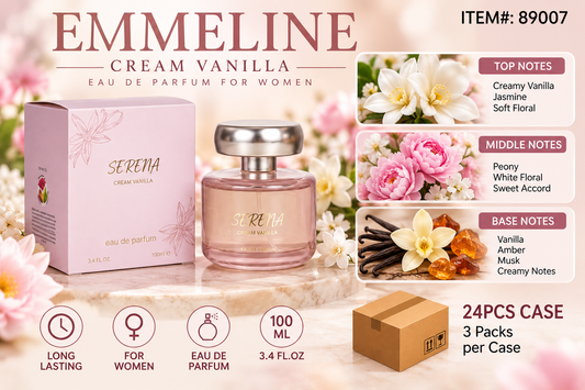 #89007 SERENA CREAM VANILLA Perfume for LADIES - 3CT