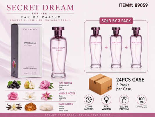 Ladies EDP 100ml/3.4fl.oz SECRET DREAM - 3CT