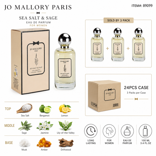 Ladies EDP 100ml/3.4fl.oz JO MALLORY PARIS - 3CT