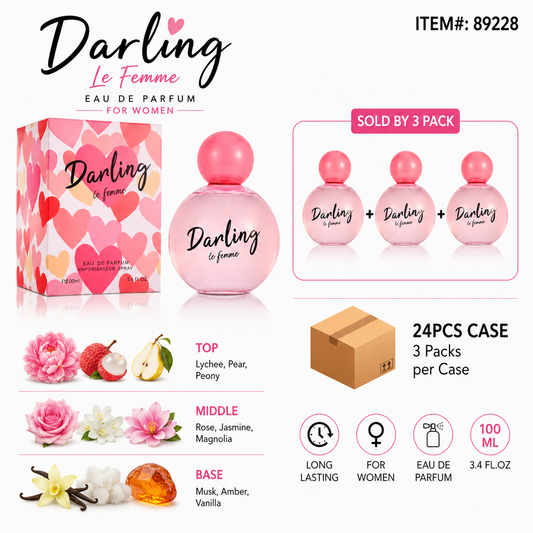 Ladies EDP 100ml/3.4fl.oz Darling Le Femme - 3CT