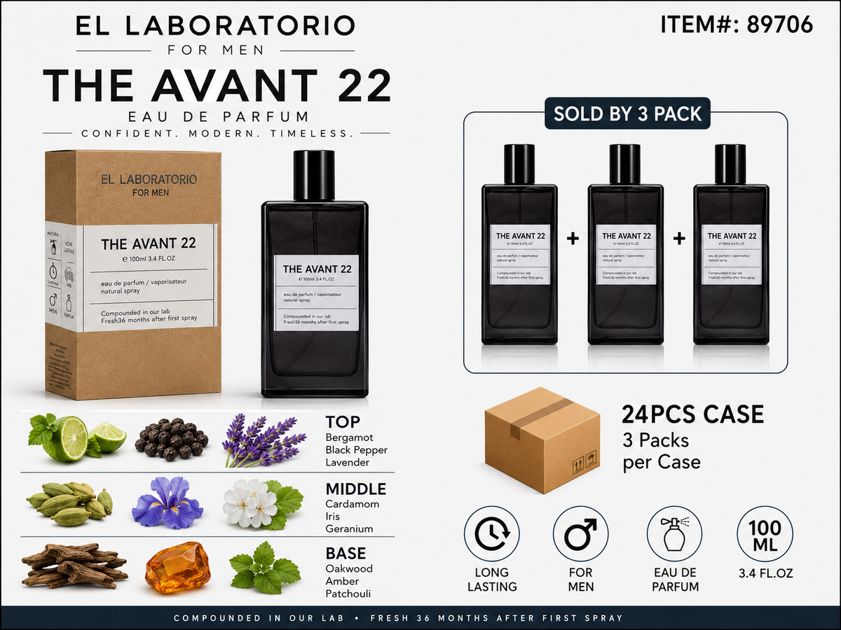 Men's EDP 100ml/3.4 fl.oz EL LABORATORIO THE AVANT 22 - 3CT