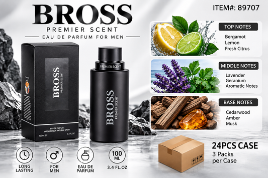 #89707 BROSS PREMIER SCENT FOR MEN - 3CT