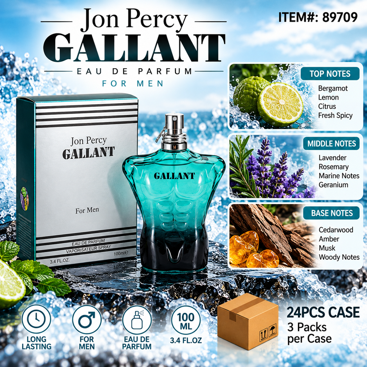 #89709 Jon Percy Gallant FOR MEN - 3CT