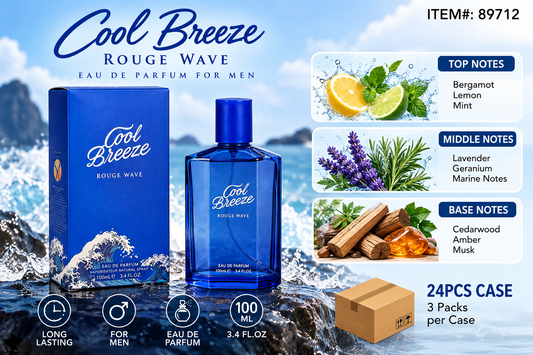 #89712 COOL BREEZE ROUGE WAVE FOR MEN - 3CT