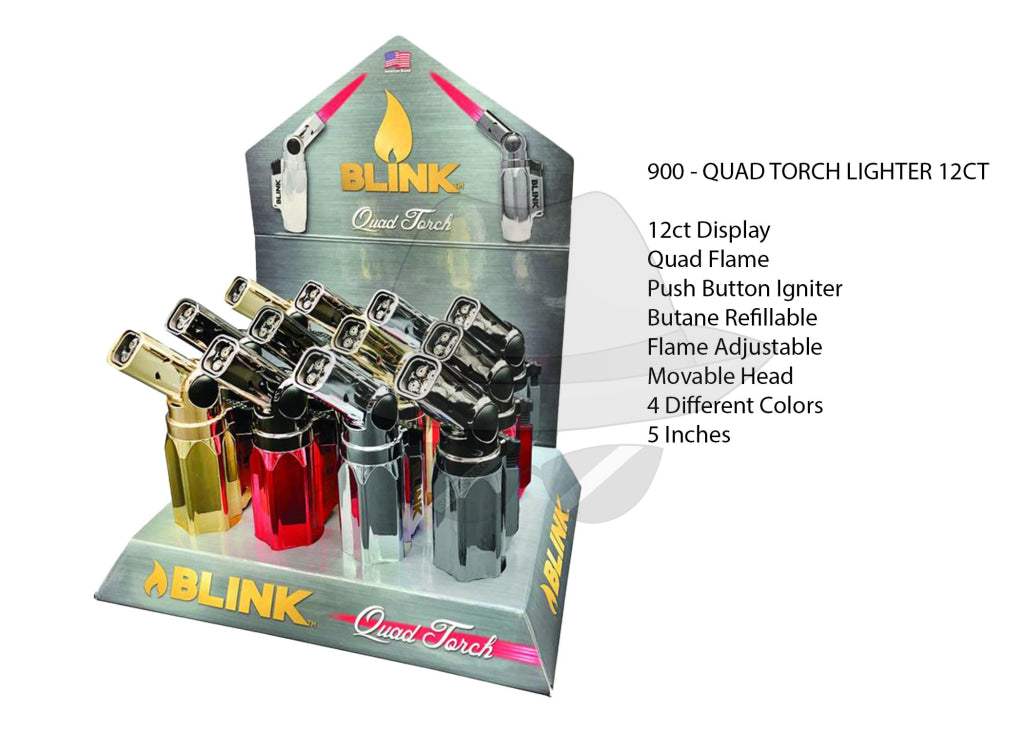 900 - Blink QUAD TORCH LIGHTER 12CT