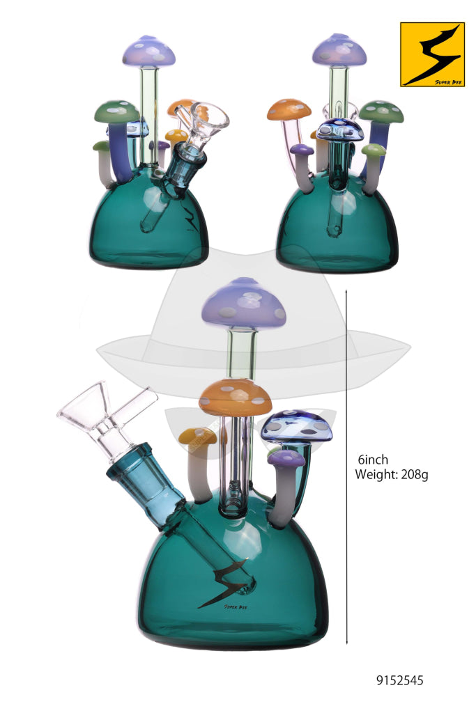 9152545 Mushroom Glass Water Pipe