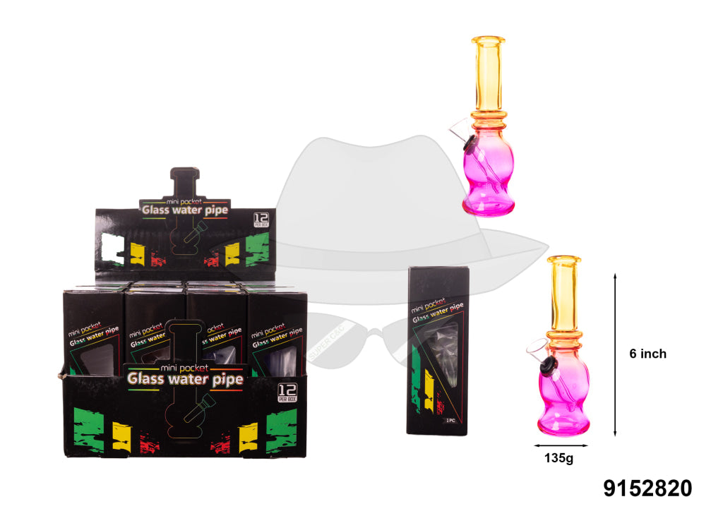 9152820 Mini Glass Water Pipe Display of 12