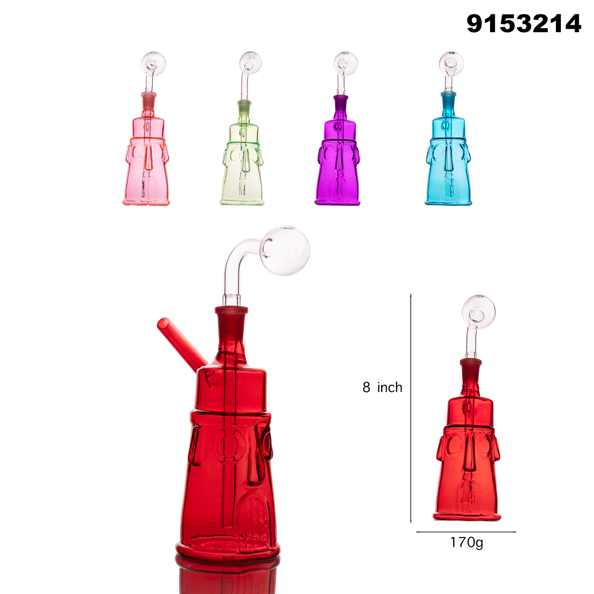 9153214 Glass OB Water Pipe