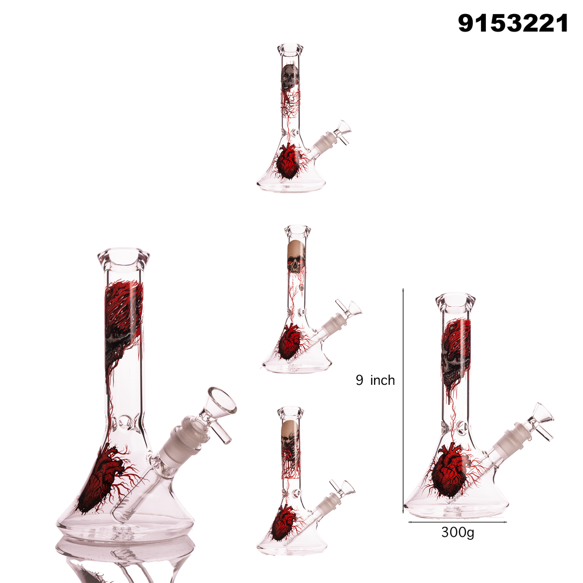 9153221 Glass Water Pipe
