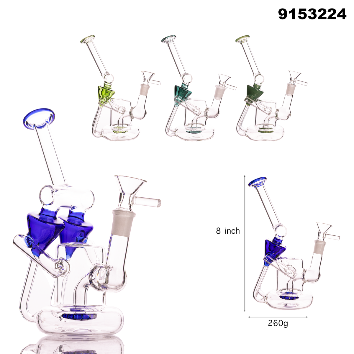 9153224 Glass Water Pipe