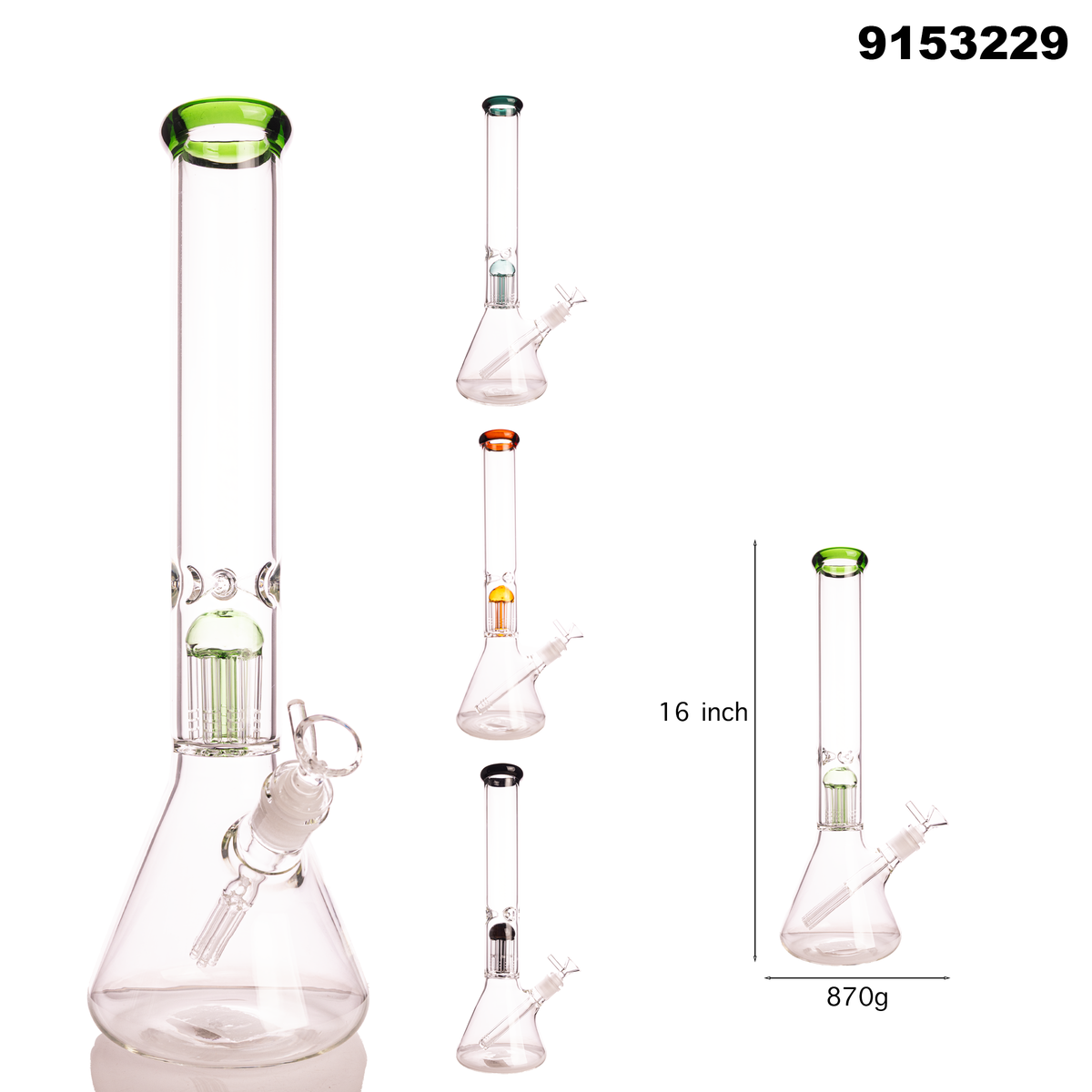 9153229 Glass Water Pipe