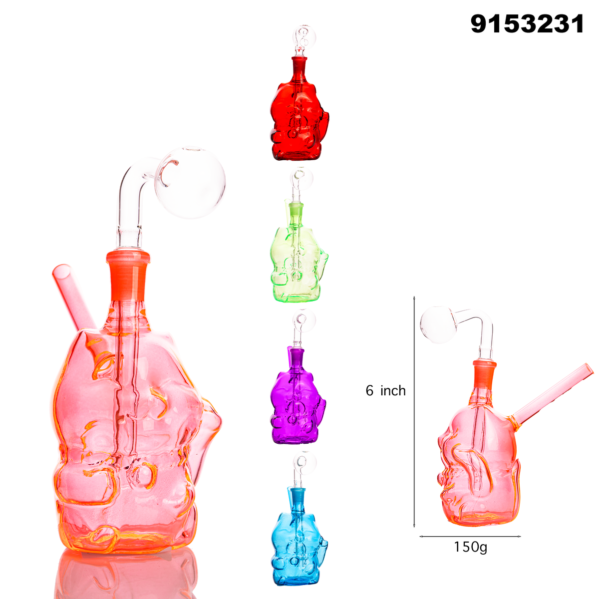 9153231 Glass OB Water Pipe