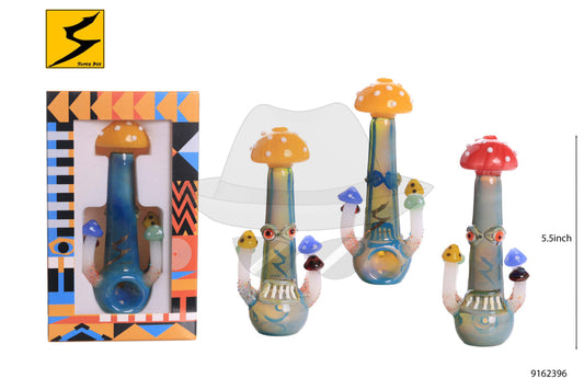 9162396 Mushroom Glass Hand Pipe
