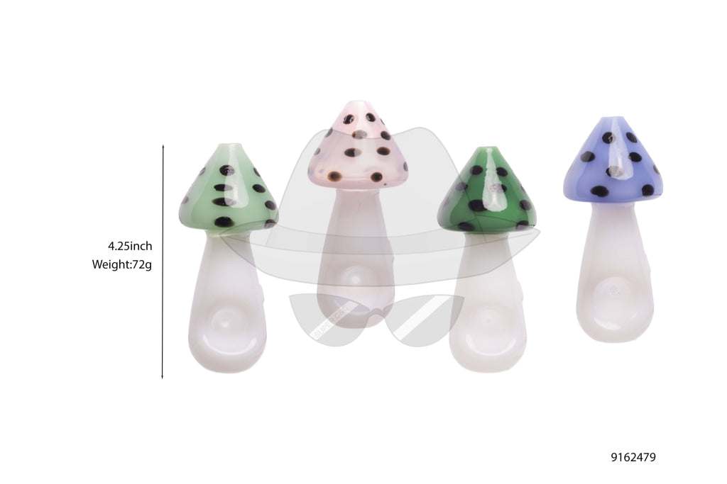 9162479 Mushroom Glass Hand Pipe