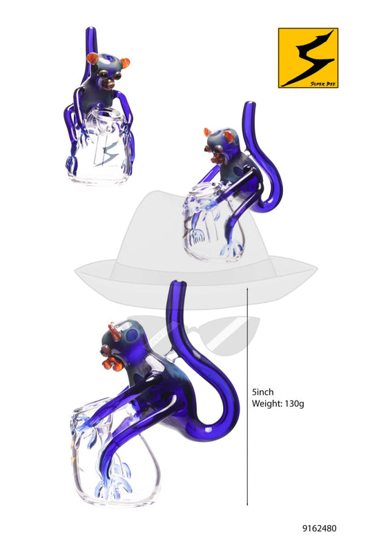 9162480 Monkey Design Glass Bubbler