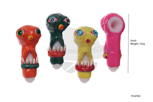 9162502 Monster Design Glass Hand Pipe