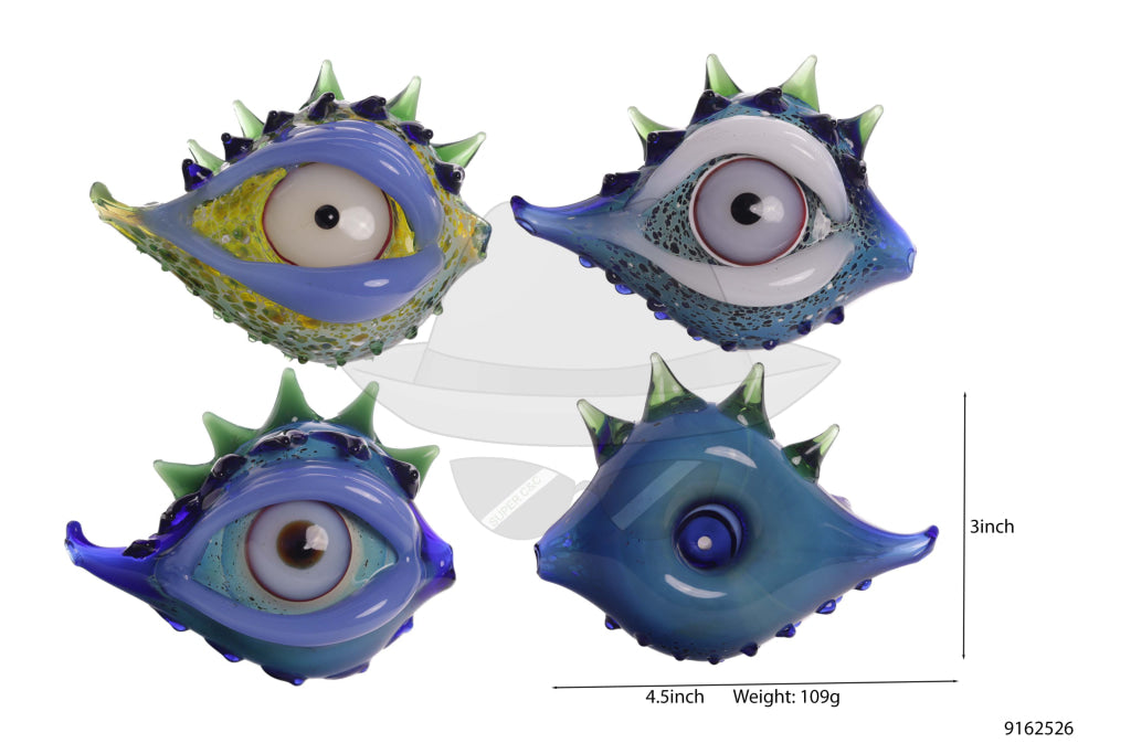 9162526 Eye Shell Glass Hand Pipe