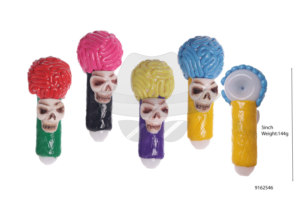 9162546 Glass Hand Pipe Skull Design