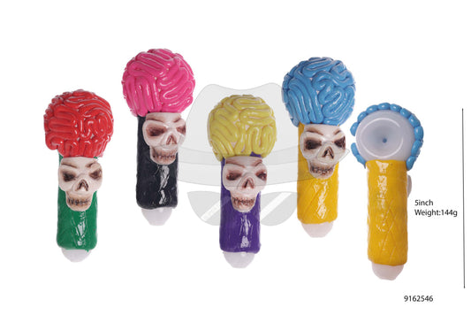 9162546 Glass Hand Pipe Skull Design