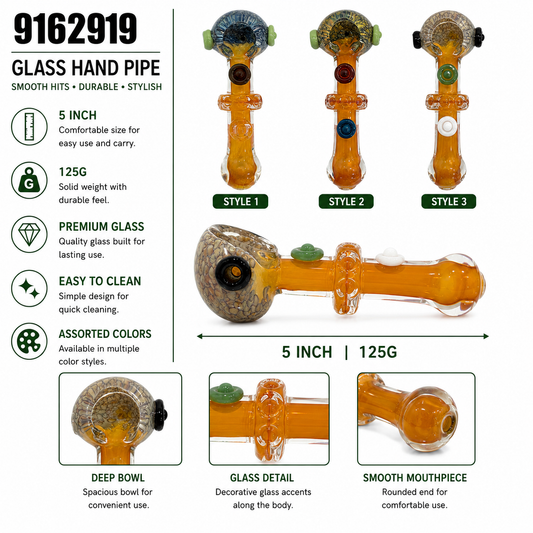 9162919 Glass Hand Pipe