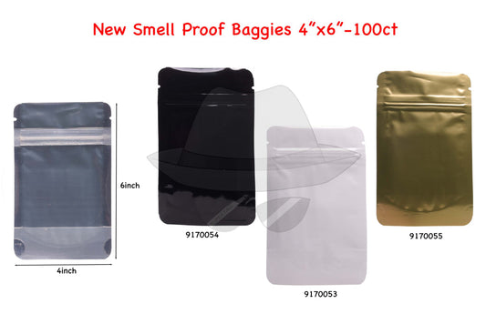 9170054 Smell Proof Baggies 4"x6"-100ct