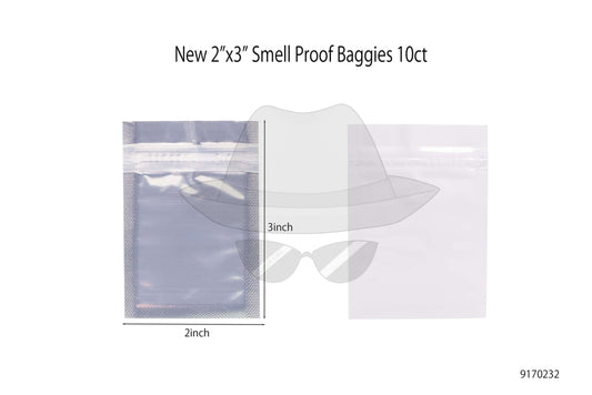 9170232 New 2"x3" Smell Proof Baggies-100ct