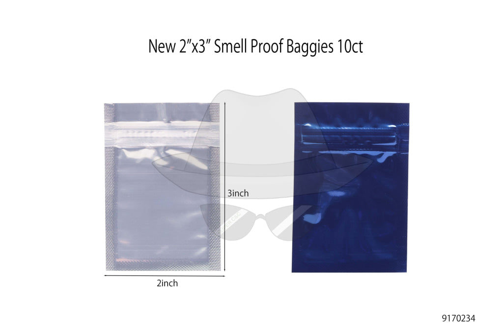 9170234 New 2"x3" Smell Proof Baggies-100ct