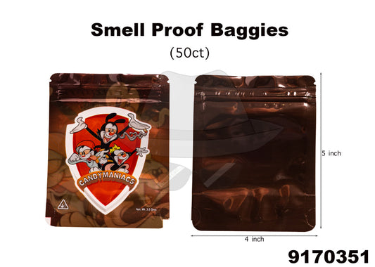 9170351 4"X5" Smell Proof Baggies 50ct