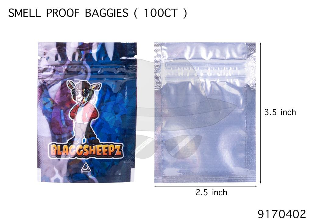 9170402 Smell Proof Baggies 2.5"x3.5" 100ct