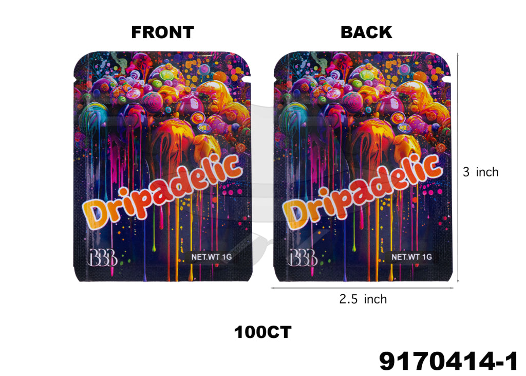 9170414 3X2.5 Smell Proof Baggies -100ct