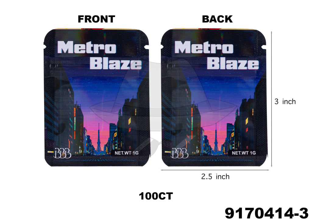 9170414 3X2.5 Smell Proof Baggies -100ct