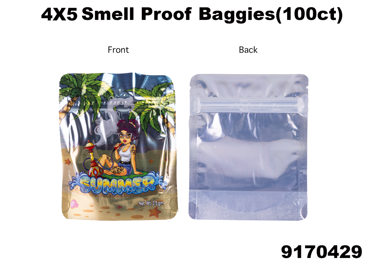 9170429 4X5 Smell Proof Baggies -100ct