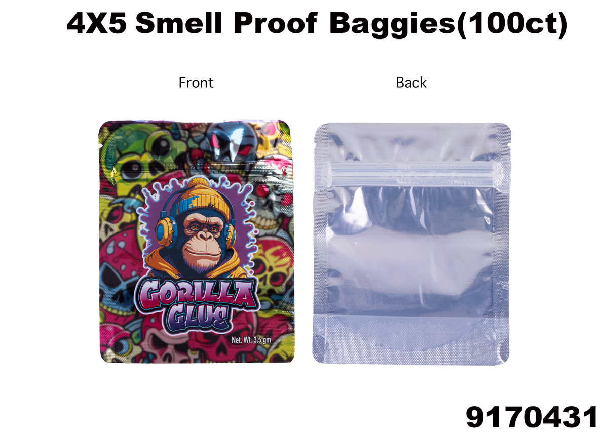 9170431 4X5 Smell Proof Baggies -100ct