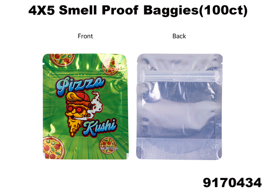 9170434 4X5 Smell Proof Baggies -100ct