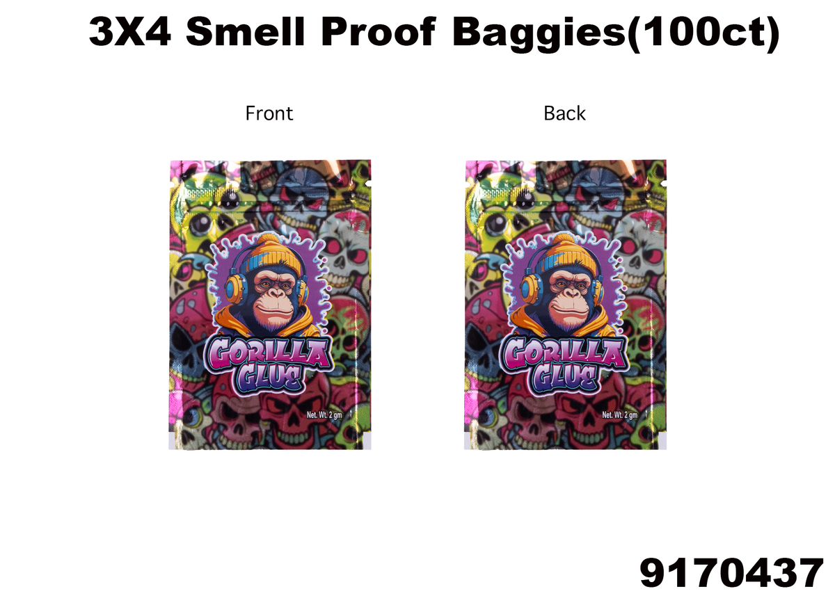 9170437 3X4 Smell Proof Baggies -100ct