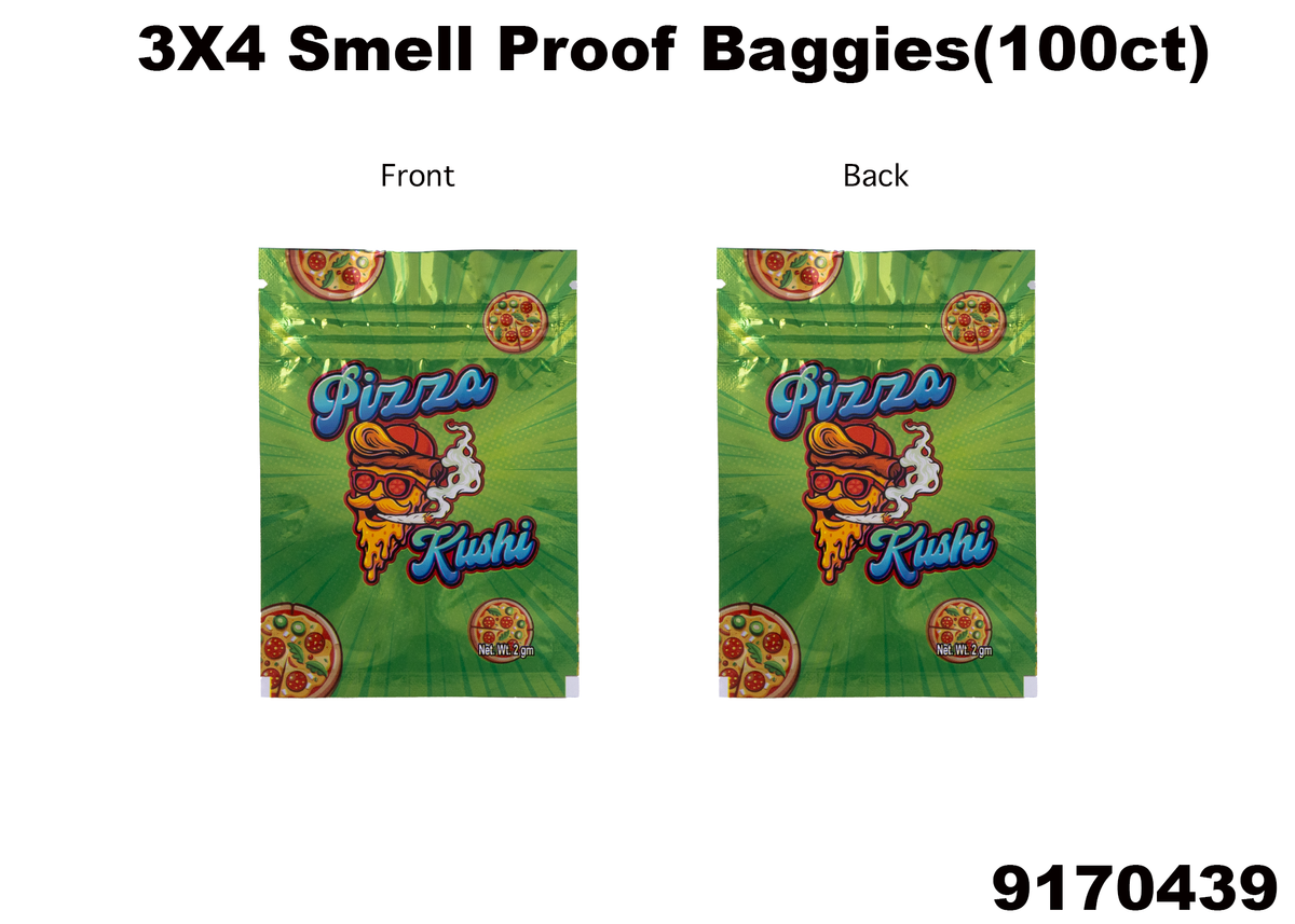 9170439 3X4 Smell Proof Baggies -100ct