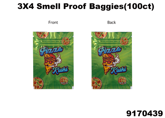 9170439 3X4 Smell Proof Baggies -100ct