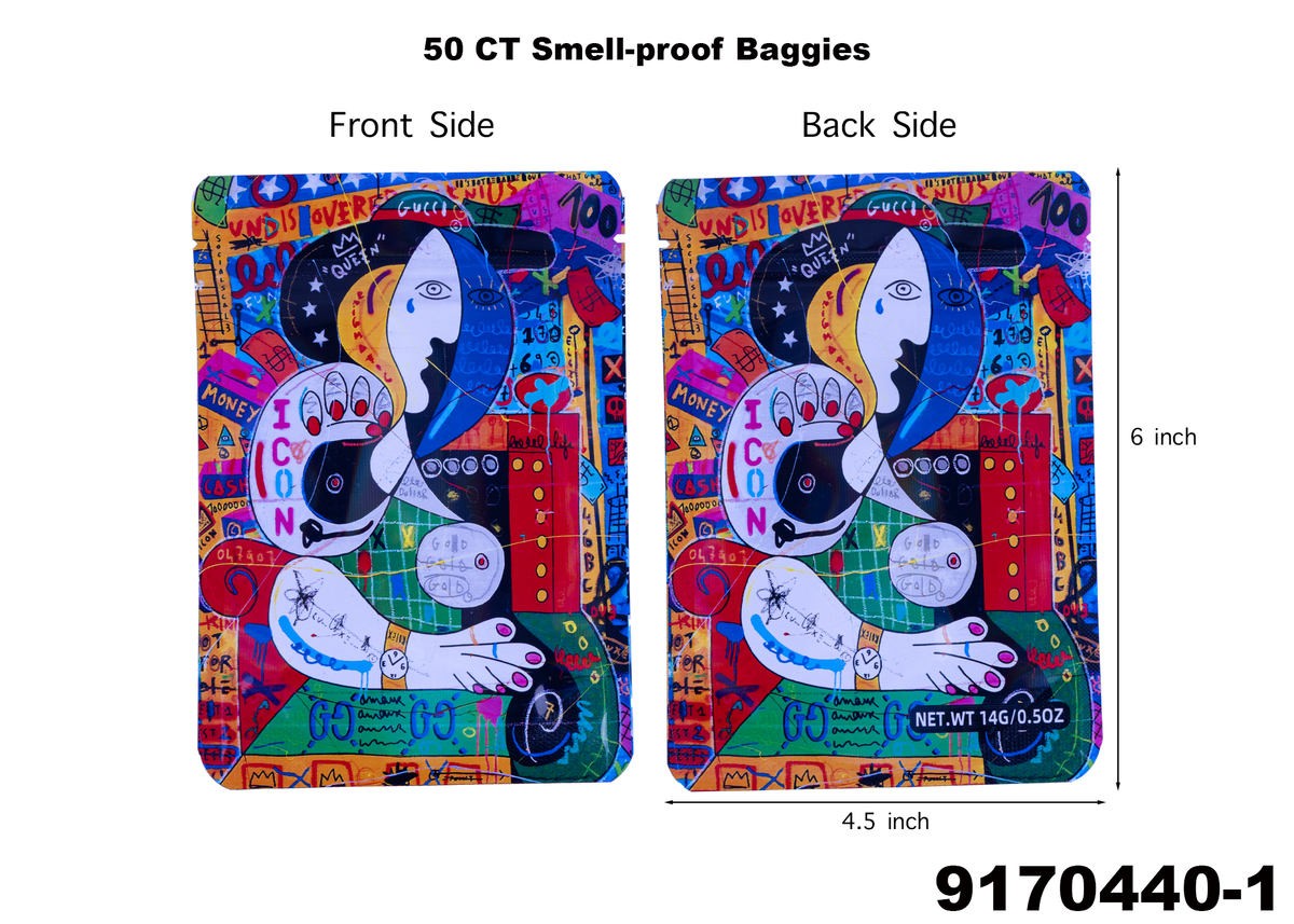 9170440 4.5X6 Smell Proof Baggies -50ct