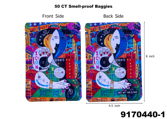 9170440 4.5X6 Smell Proof Baggies -50ct